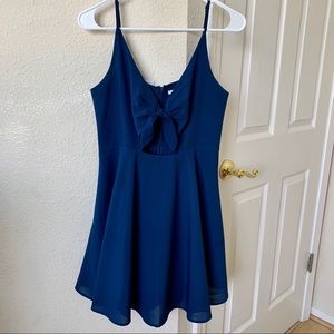 Kimchi Blue Urban Outfitters Tie Front Dress Blue